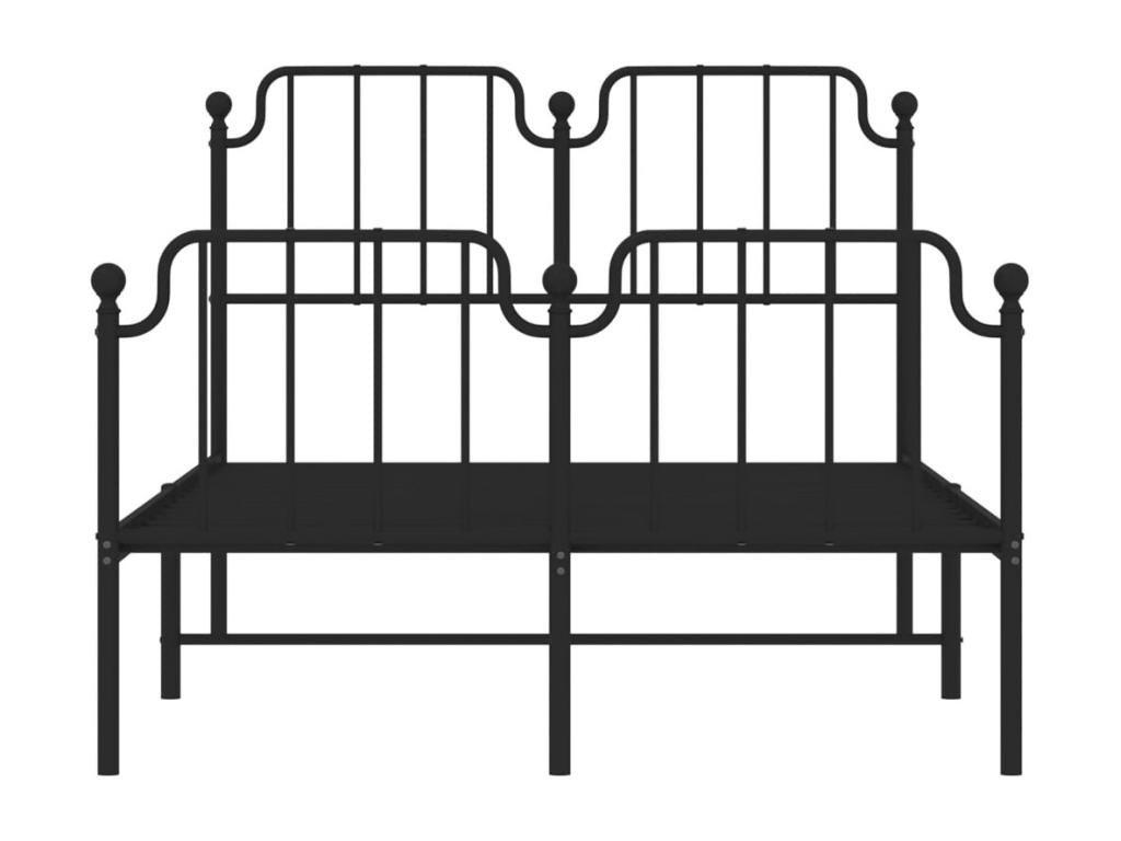 Matelas en métal, 120 x 200 cm, noir