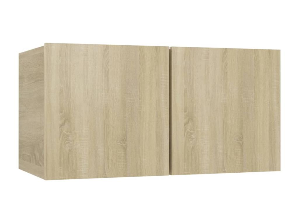 Meuble TV 6 pièces en bois d'ingénierie, marron