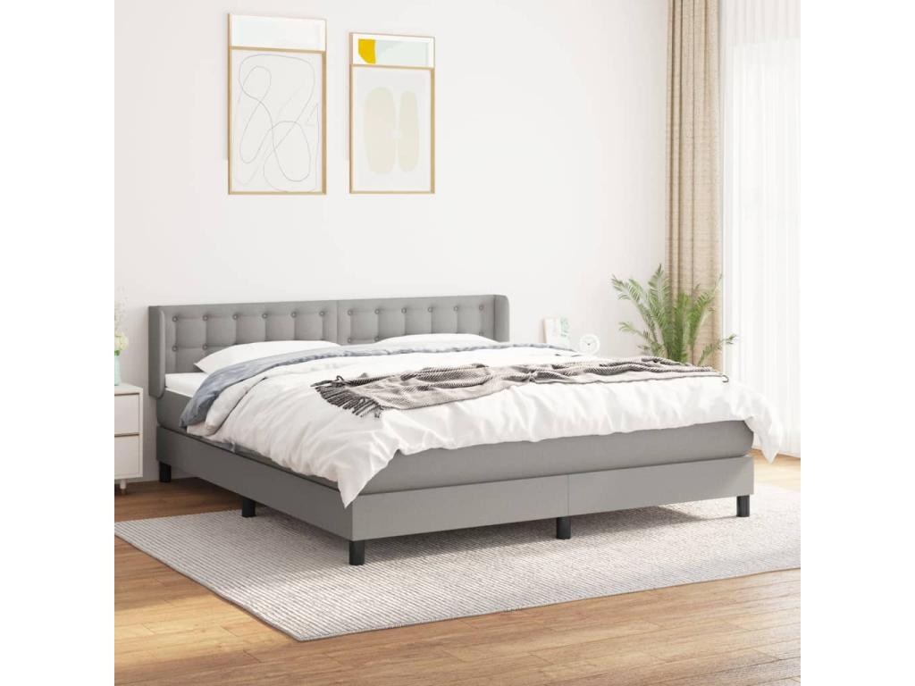 Matelas en tissu, 180 x 200 cm, gris