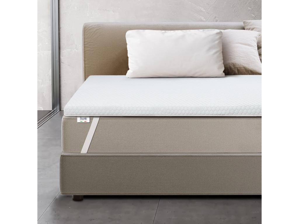 Matelas en mousse à mémoire de forme, 6 cm d'épaisseur, 85 x 175 cm, blanc