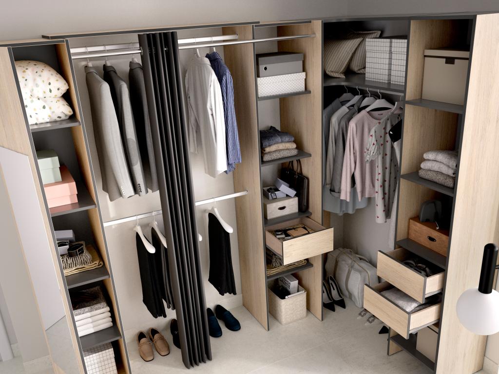 Produit à une porte, gris