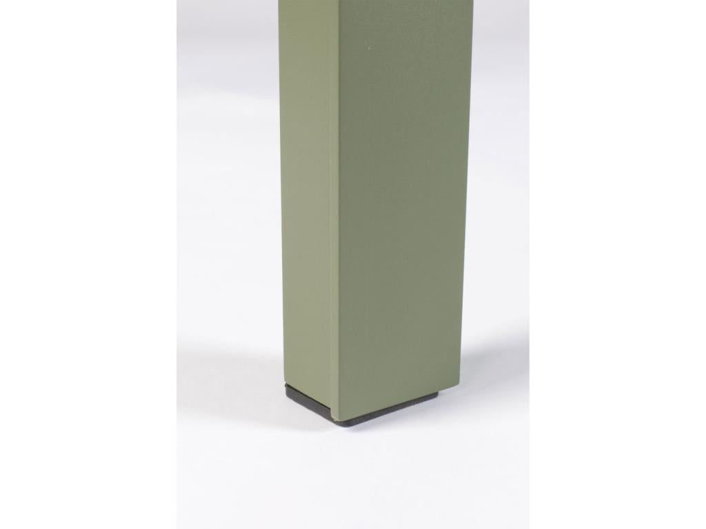 Table en métal, 168 x 87 cm, verte