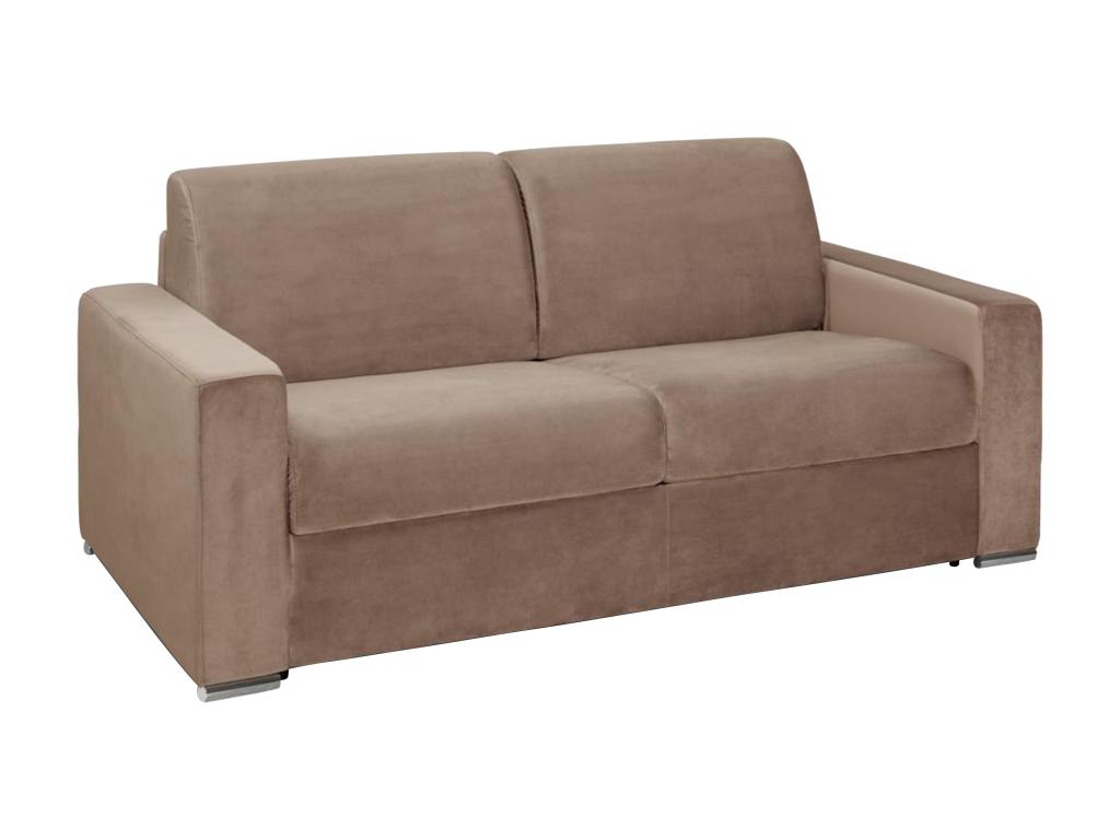 Canapé en velours beige