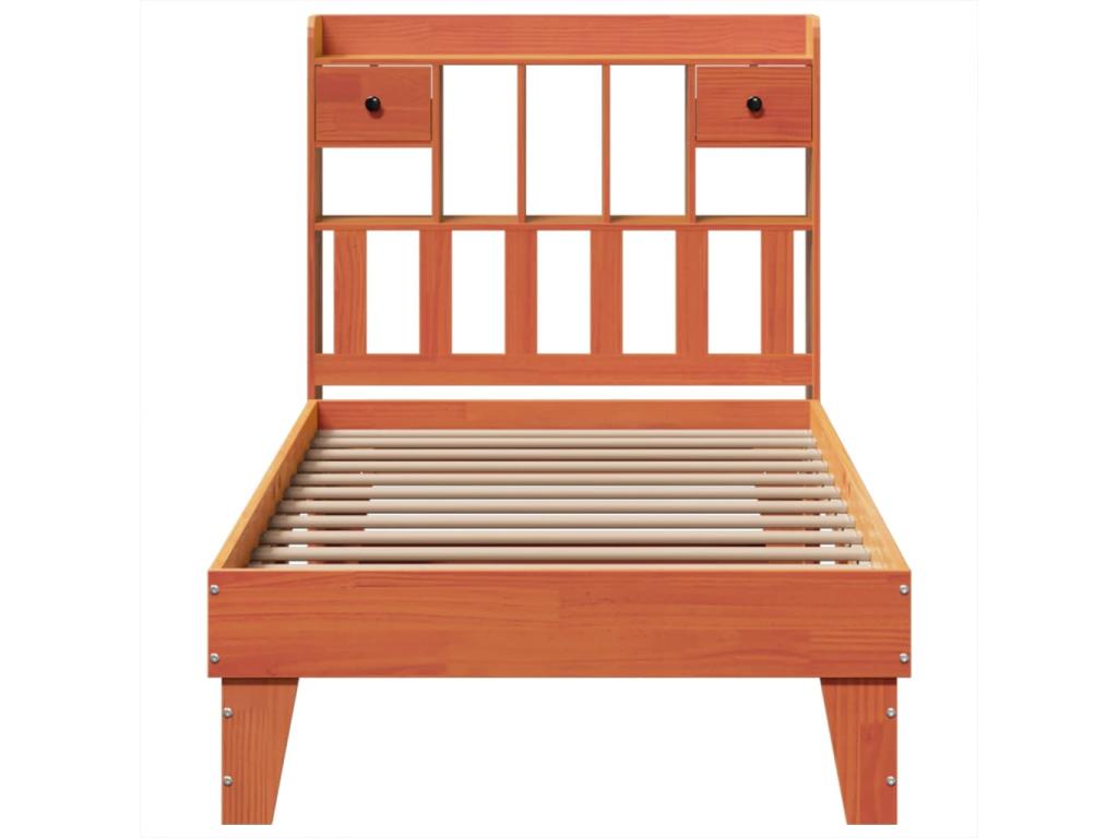 Matelas en bois de pin, 90 x 200 cm, marron