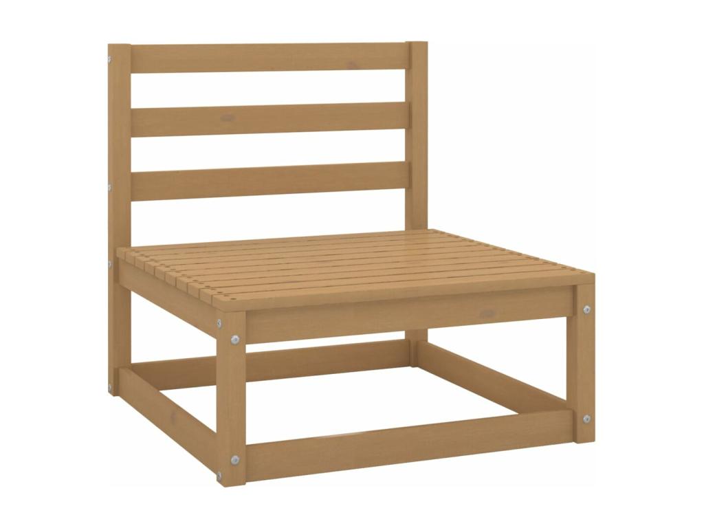 Ensemble de mobilier de jardin 8 pièces en pin, marron
