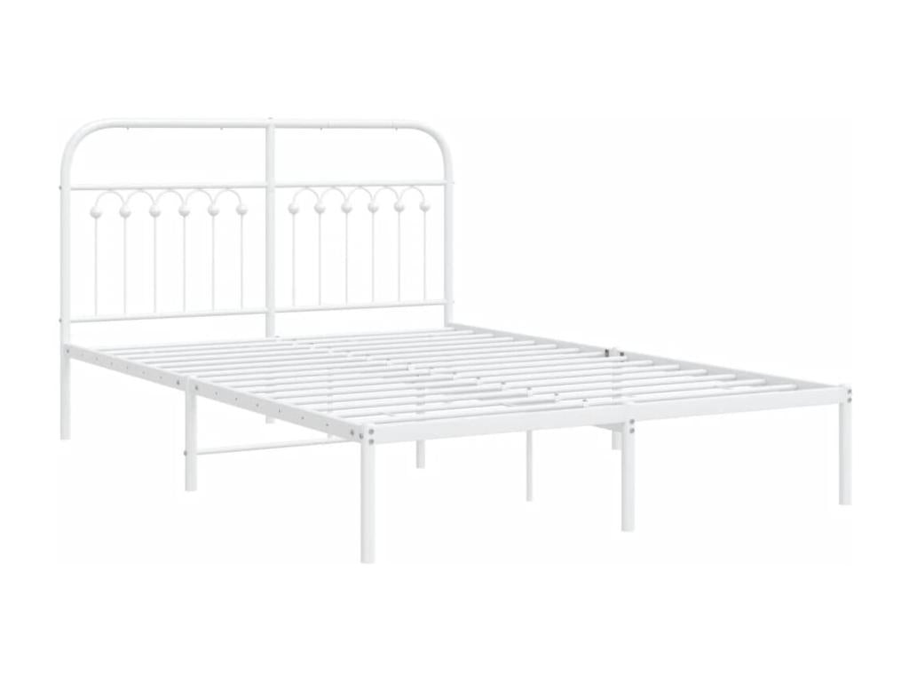 Matelas en métal, 140 x 190 cm, blanc
