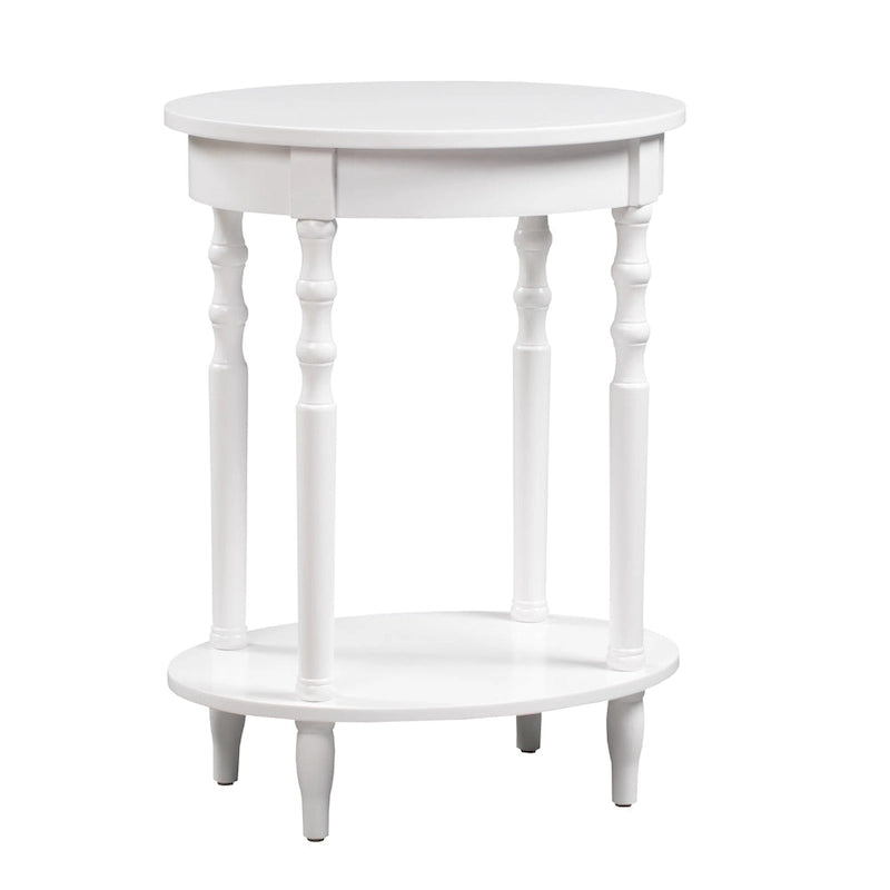 Table d'appoint ovale Brandi avec étagère de Convenience Concepts Classic Accents