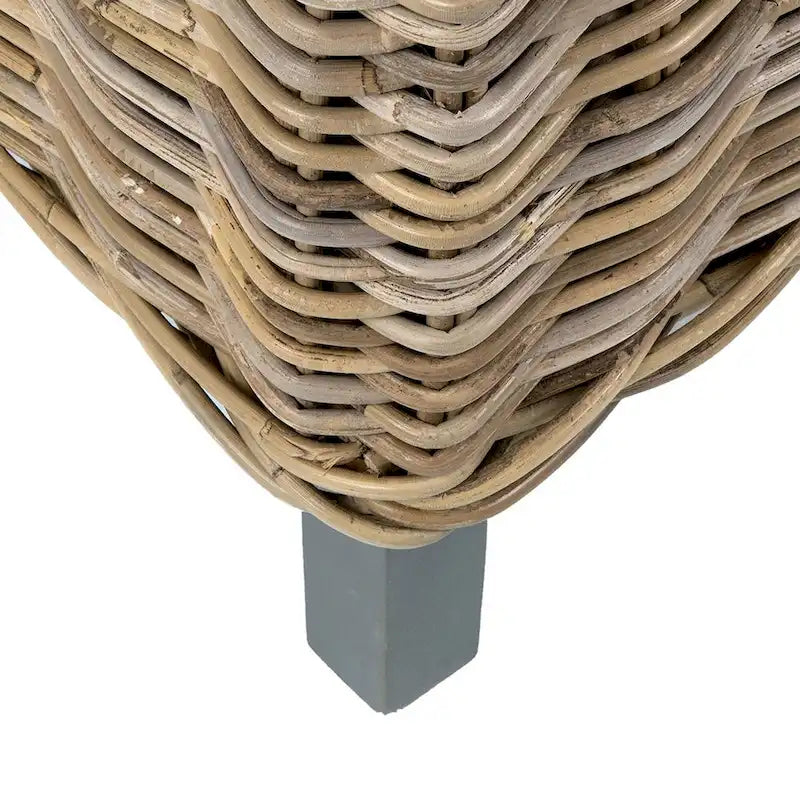 Chaises de salle à manger rembourrées en rotin naturel (ensemble de 2) par East at Main