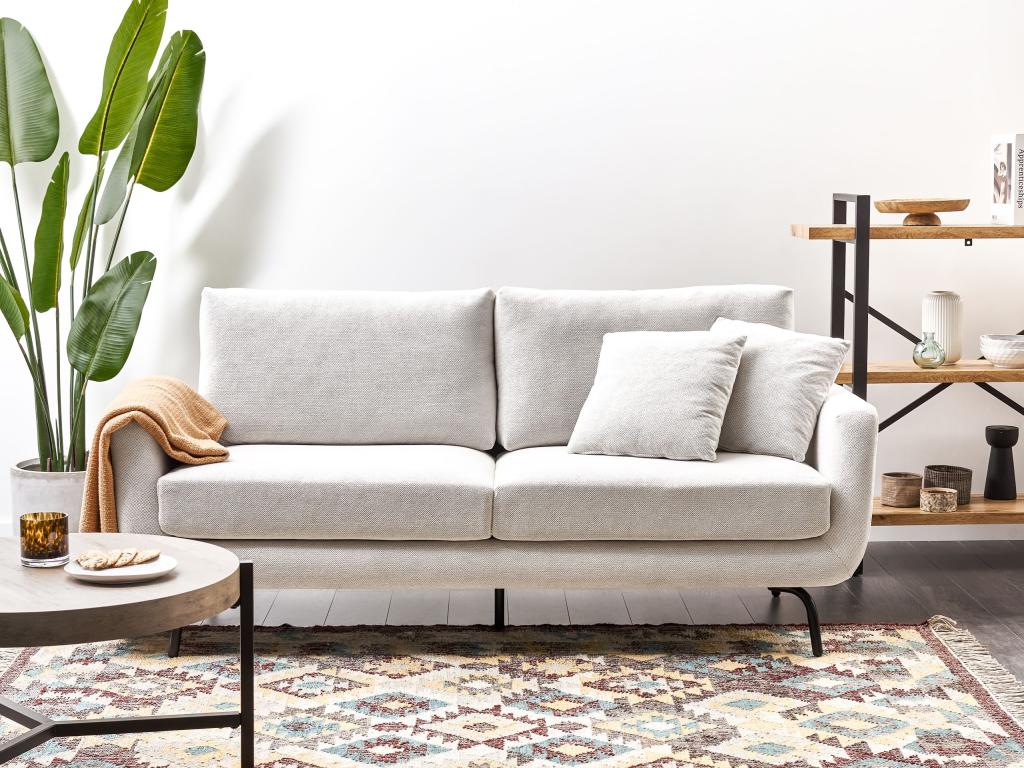 Canapé en tissu blanc