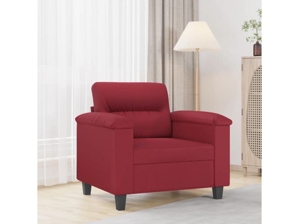 Fauteuil d'appoint en similicuir rouge