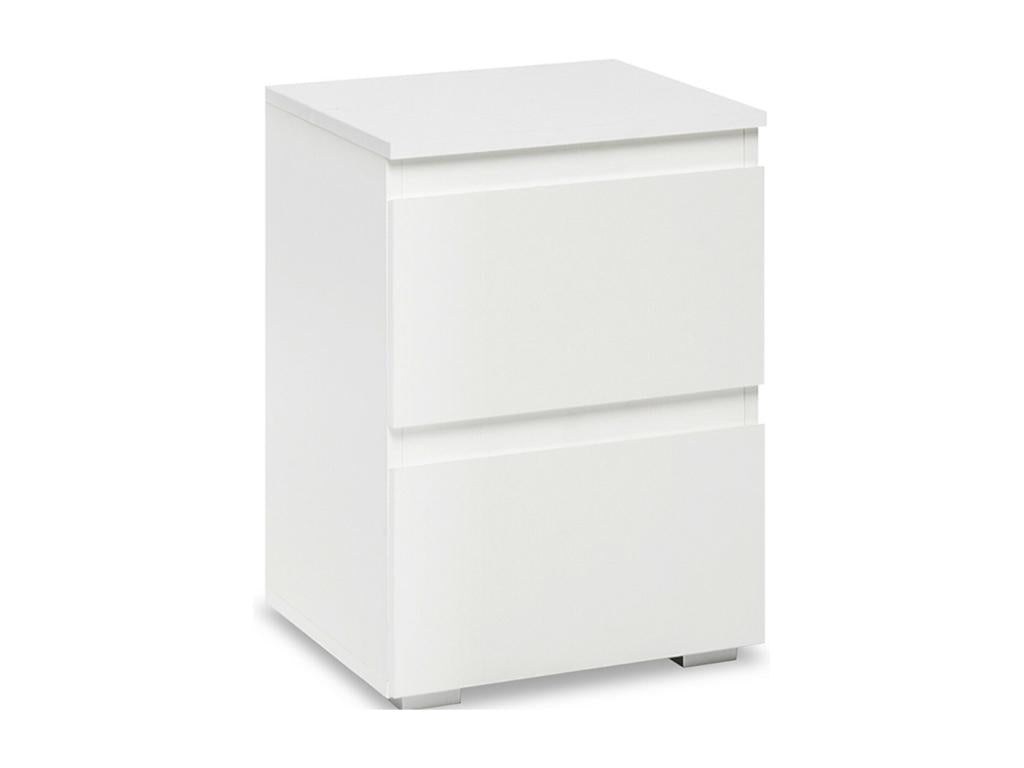 Table à 2 tiroirs, blanche