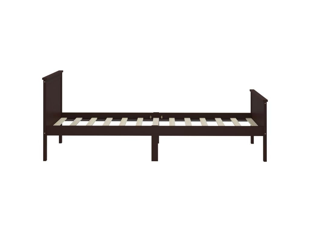 Cadre de lit en pin, 90 x 2002 cm, marron