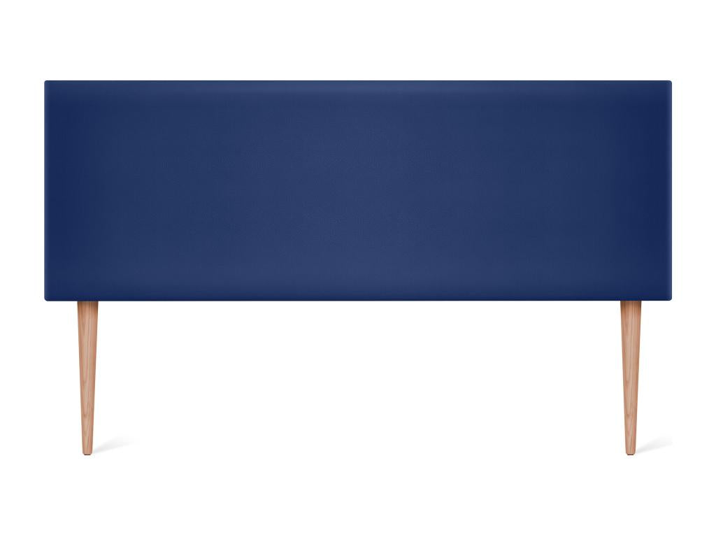 Cadre de lit en cuir, 135 x 105 cm, bleu