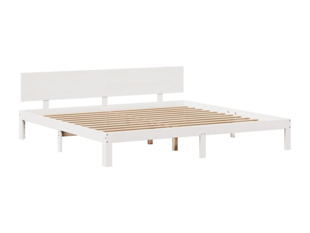 Matelas en bois de pin, 180 x 200 cm, blanc