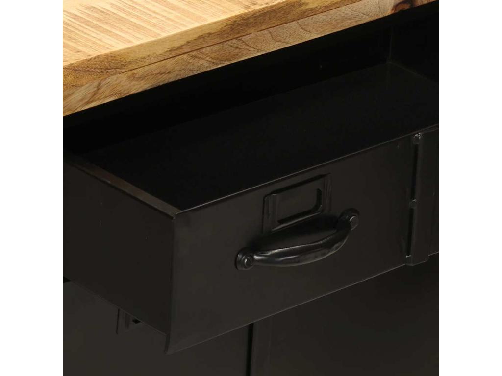 Buffet en bois massif, 55 x 30 x 71 cm, marron