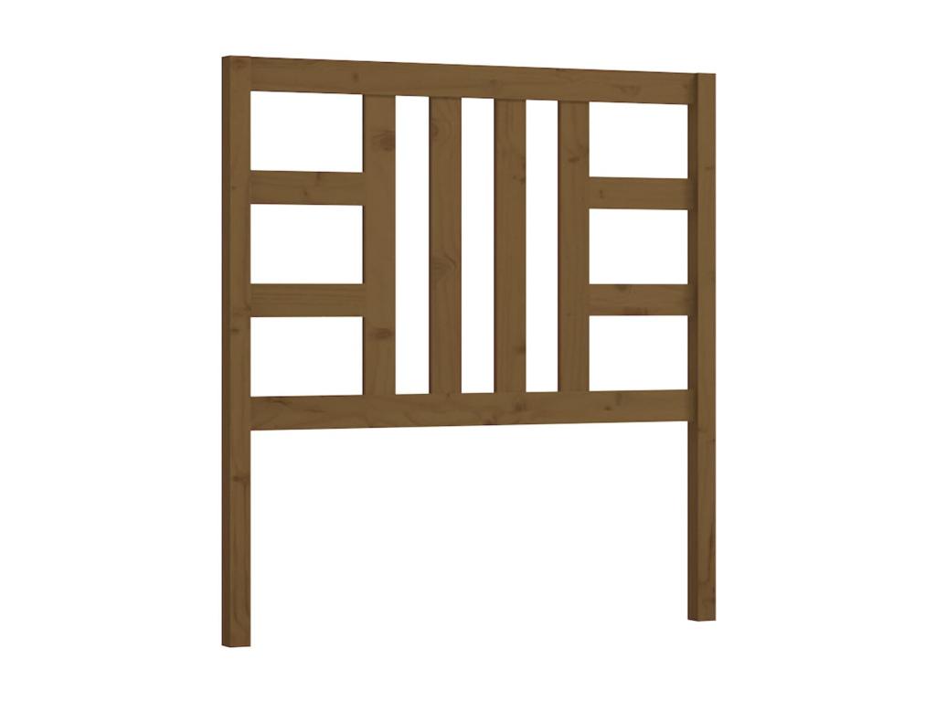 Cadre de lit en bois massif, 96 x 4 x 100 cm, marron