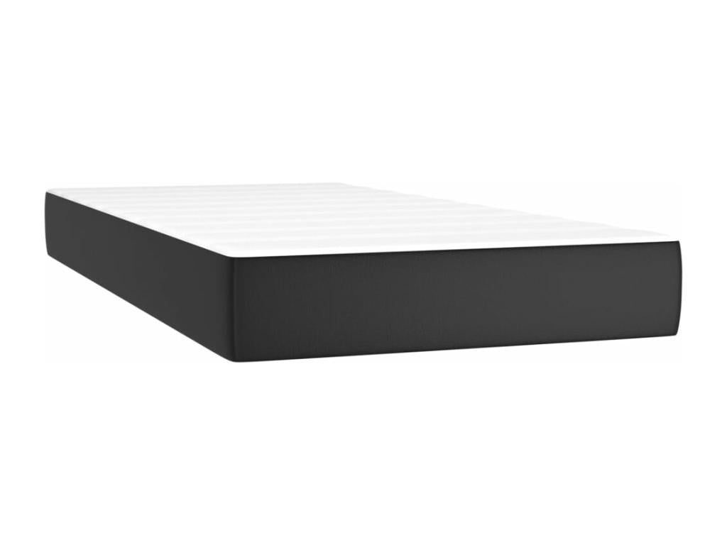 Matelas en similicuir, 90 x 200 cm, noir