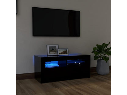 Meuble TV, 90 x 35 x 40 cm, noir