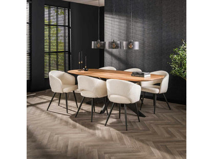 Table en bois massif, beige