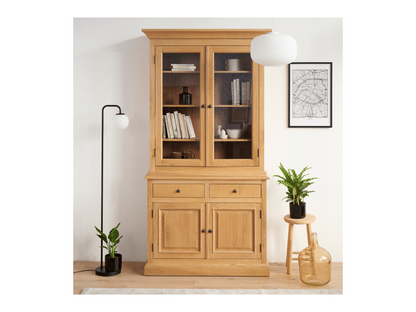 Buffet en chêne clair naturel à 2 portes et 2 tiroirs