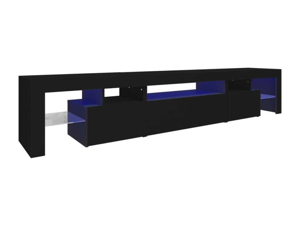 Meuble TV, 215 x 36,5 x 40 cm, noir