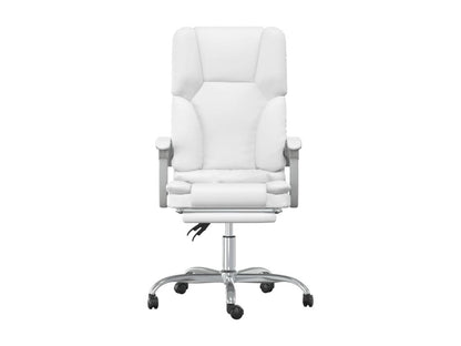 Fauteuil d'appoint en cuir, 63 x 56 x 120 cm, blanc