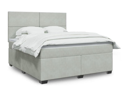 Matelas en velours, 180 x 200 cm, gris