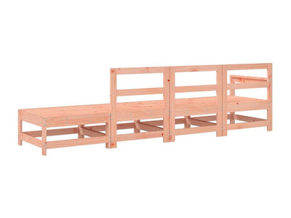 Ensemble de mobilier de jardin 4 pièces en bois massif, marron