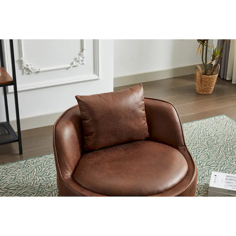 Fauteuil pivotant, fauteuil d'appoint pivotant à 360°, fauteuil tonneau pour salon et chambre à coucher