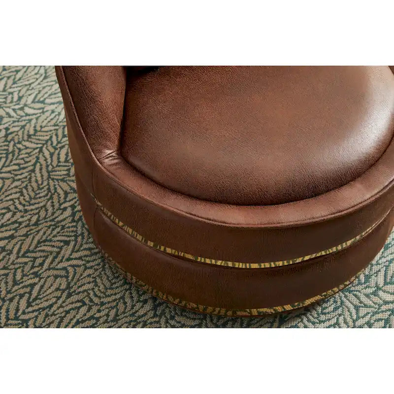 Fauteuil pivotant, fauteuil d'appoint pivotant à 360°, fauteuil tonneau pour salon et chambre à coucher