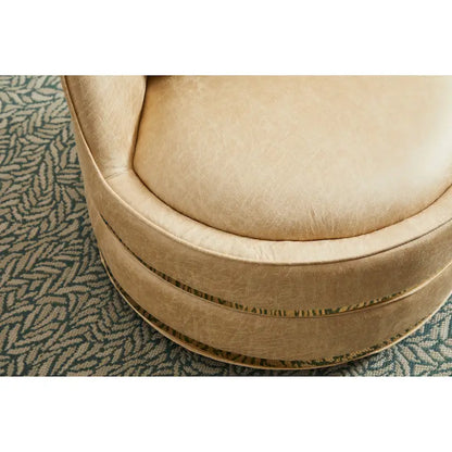 Fauteuil pivotant, fauteuil d'appoint pivotant à 360°, fauteuil tonneau pour salon et chambre à coucher