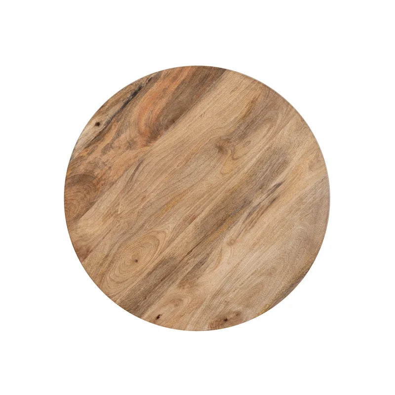 Table basse Tayla en bois naturel et fer