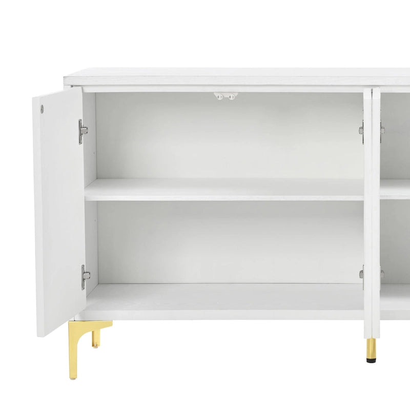 Buffet à quatre portes avec étagères réglables