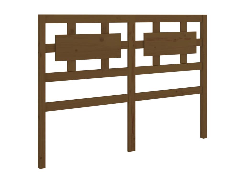 Cadre de lit en bois massif, 145,5 x 4 x 100 cm, marron