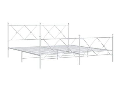 Cadre de lit en métal, 180 x 200 cm, blanc