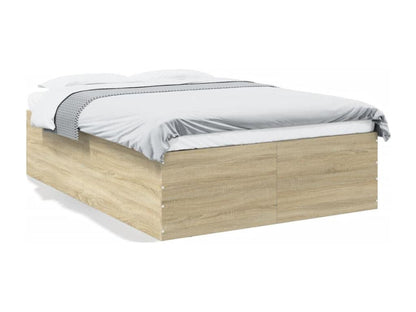 Cadre de lit en bois d'ingénierie, 120 x 200 cm, marron