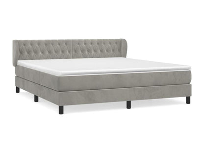 Matelas en velours, 180 x 200 cm, gris