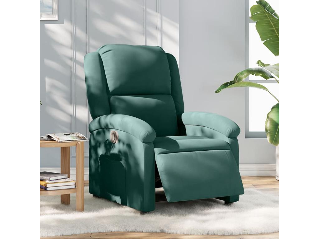 Fauteuil d'appoint en velours vert
