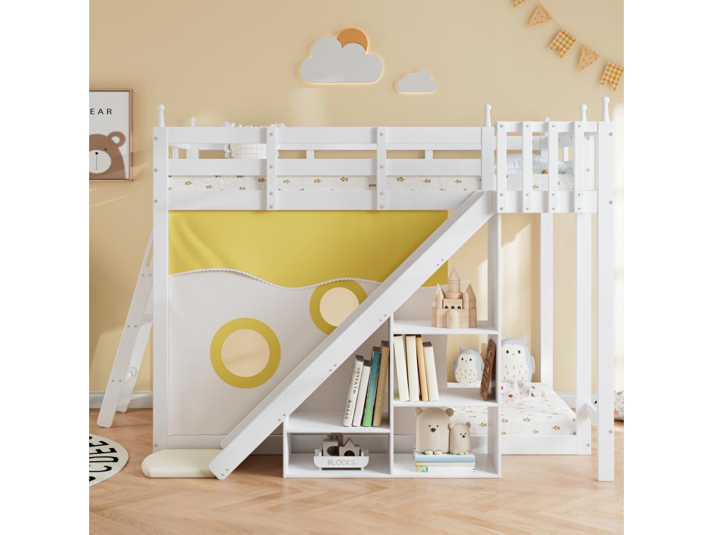 Cadre de lit enfant, 90 x 200 cm, blanc