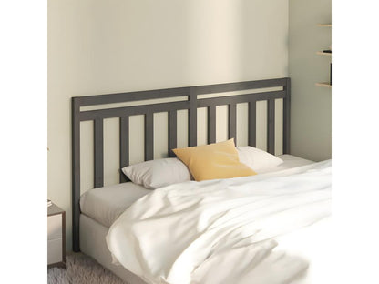 Cadre de lit en bois massif, 206 x 4 x 100 cm, gris