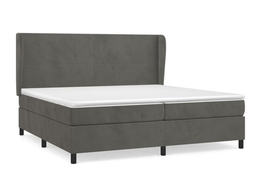 Matelas en velours, 200 x 200 cm, gris
