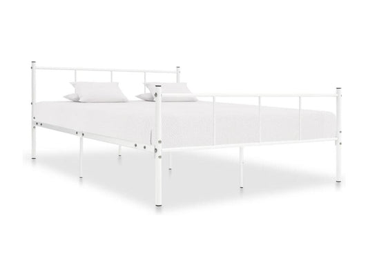 Cadre de lit en métal, 120 x 200 cm, blanc