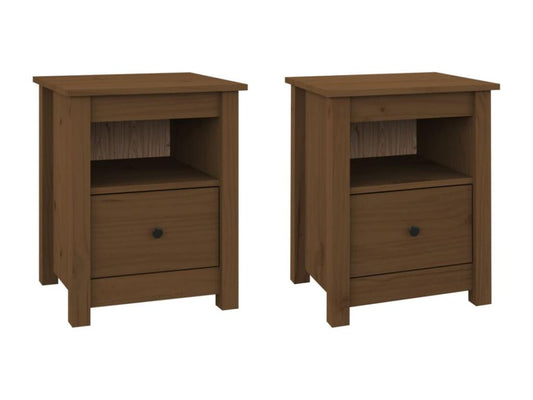 Ensemble de 2 pièces en pin, 40 x 35 x 49 cm, marron