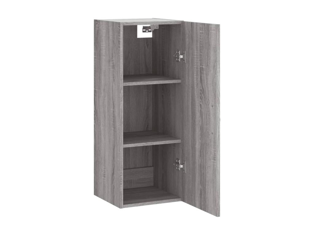 Armoire en bois d'ingénierie, 34,5 x 34 x 90 cm, grise