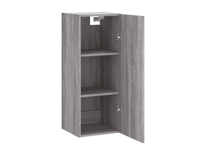 Armoire en bois d'ingénierie, 34,5 x 34 x 90 cm, grise