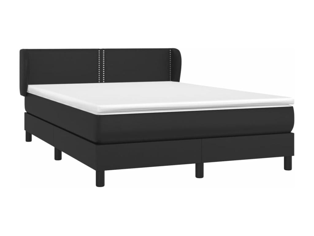 Matelas en similicuir, 140 x 200 cm, noir