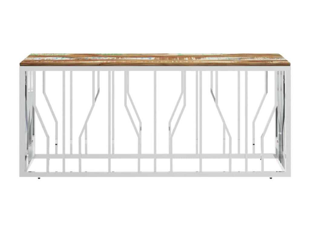 Table basse en bois massif, marron