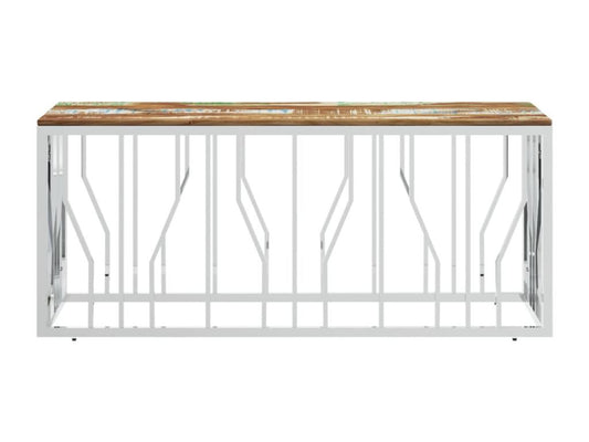 Table basse en bois massif, marron