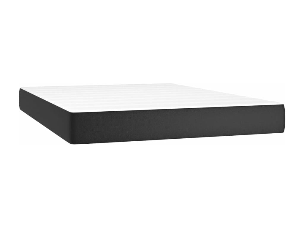 Matelas en similicuir, 140 x 200 cm, noir