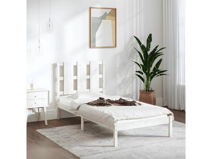 Matelas en bois massif, 75 x 190 cm, blanc